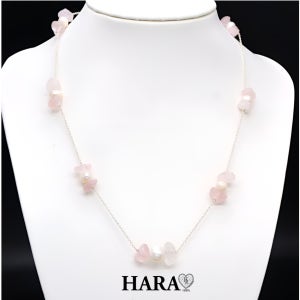 [HARA메이드]925실버 담수진주 원석리본목걸이