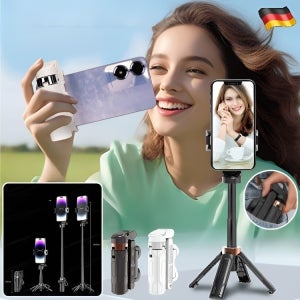 독일 360도 회전 블루투스 미니 셀카봉 거치대 휴대용 스마트폰 셀카봉 삼각대 안정적인 흔들림 방지