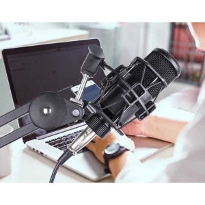 방송용 콘덴서 마이크 스튜디오 녹음 스트리밍 녹화 1. 48V 콘덴서 마이크+카논선