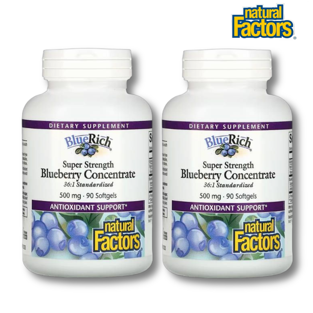 1+1내추럴팩터스 <b>블루베리 추출물</b> 안토시아닌 500mg 90 정