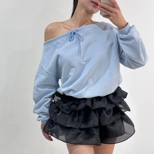 튜튜스커트 프릴 오간자 미니치마 길감