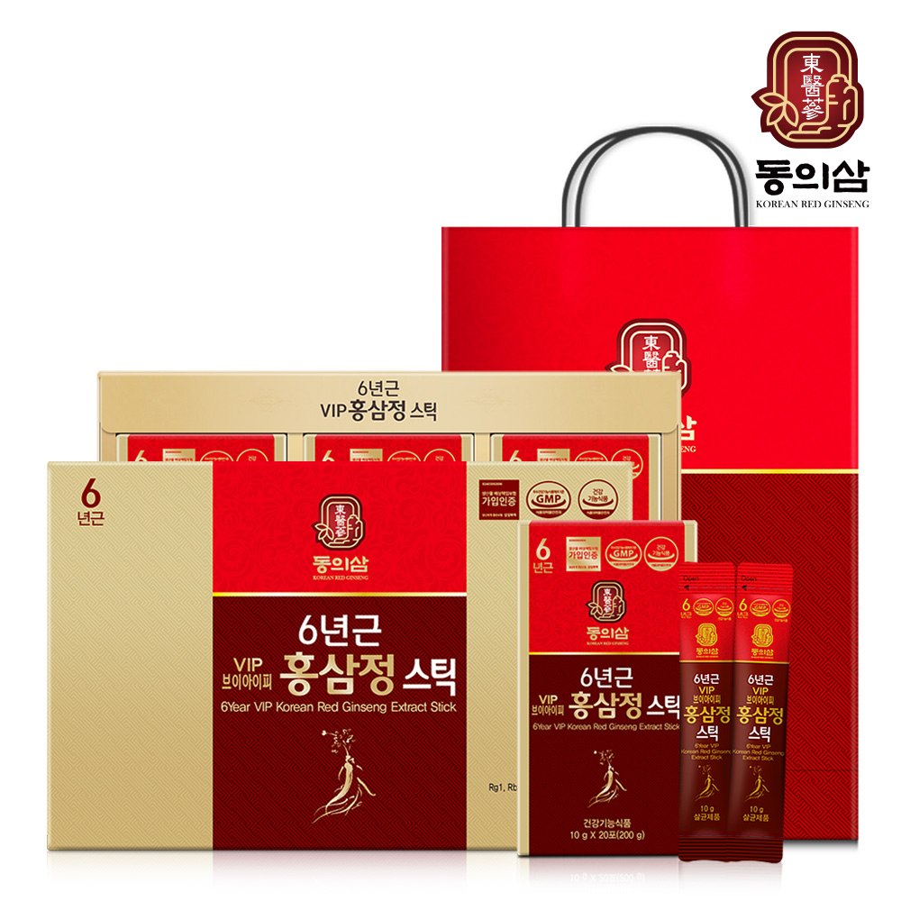 동의삼 6년근 VIP 홍삼정스틱 10g x 60포 홍삼선물
