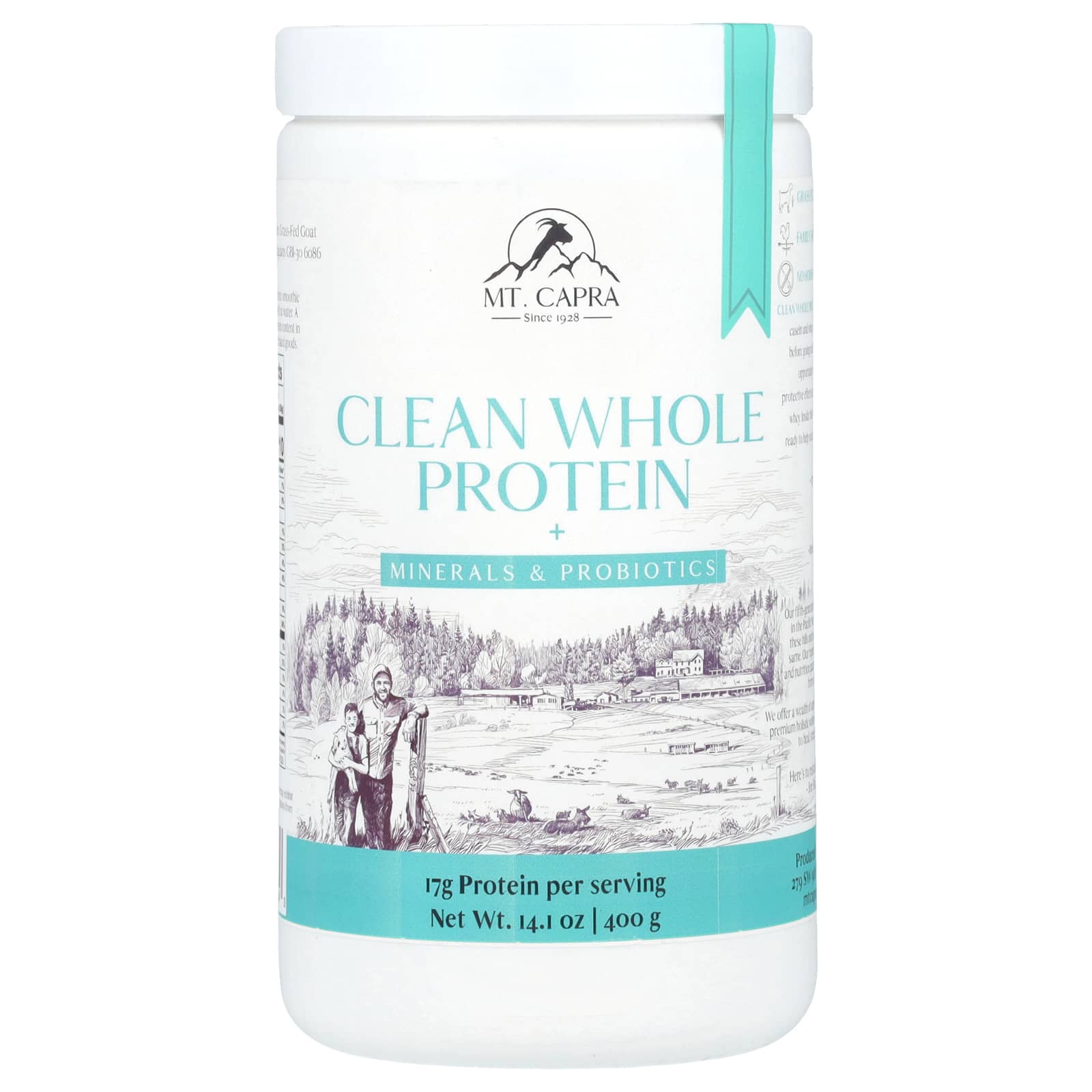 <b>Mt</b> <b>Capra</b> 깨끗한 천연 단백질 미네랄 및 프로바이오틱 400g141oz