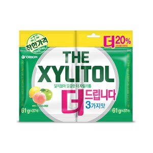 오리온 더 자일리톨 껌 리필 122g 3개