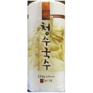 청수 잔치 가락 면요리 비빔용 맛있는 면사리 국수 면 대용량 원통형 국수 2.5kg 1개