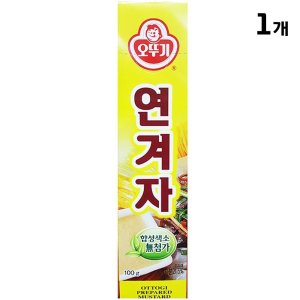 오뚜기 액상 튜브 냉면 머스타드 일식 조미료 고기 냉채 소스 식자재 연겨자 100g 1개