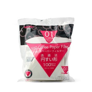 하리오 핸드드립 커피 필터 V60 여과지 VCF01 화이트 100매
