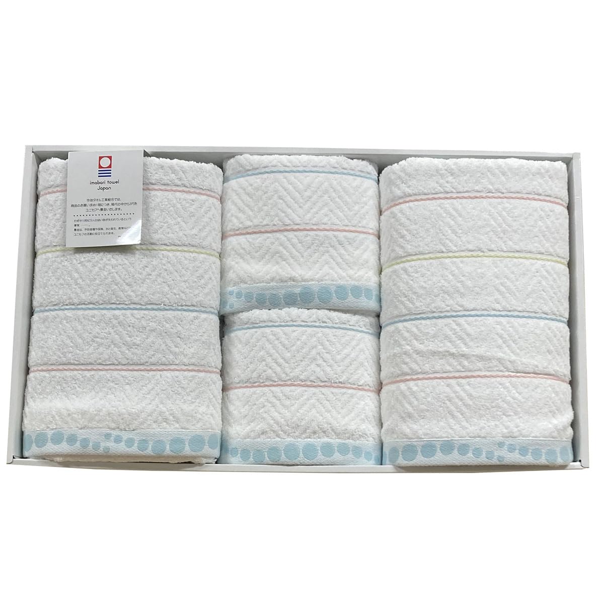 이마바리 타월 선물 세트 목욕 타월 2장 페이스타올 2장 일제 면100% 선물상자 포함