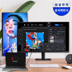 [최종 43만] 삼성 81cm(32인치) 4K USB-C 모니터 S32D806 스피커내장