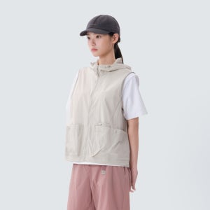[스노우피크 어패럴] 루트 여성 후드 베스트 Light Beige (S25MWRVE65)