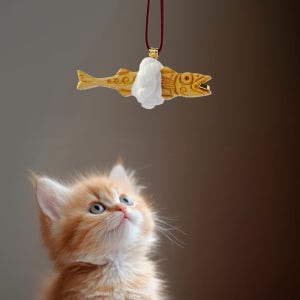 파란토리 골드바 물고 온 액막이명태 풍수 북어 차량 룸미러 감성소품 개업 이사 신혼부부