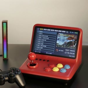 고전 아케이드 레트로게임기 휴대용 가정용 오락기 콘솔 조이스틱 게임기 32G 9인치 5000+게임