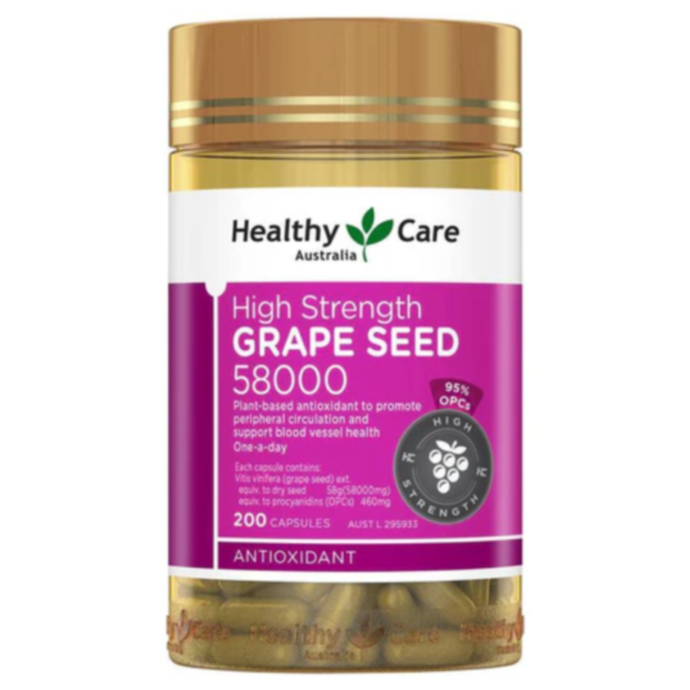 헬시케어 포도 시드 포도씨 추출물 Grape Seed 58000mg 200정