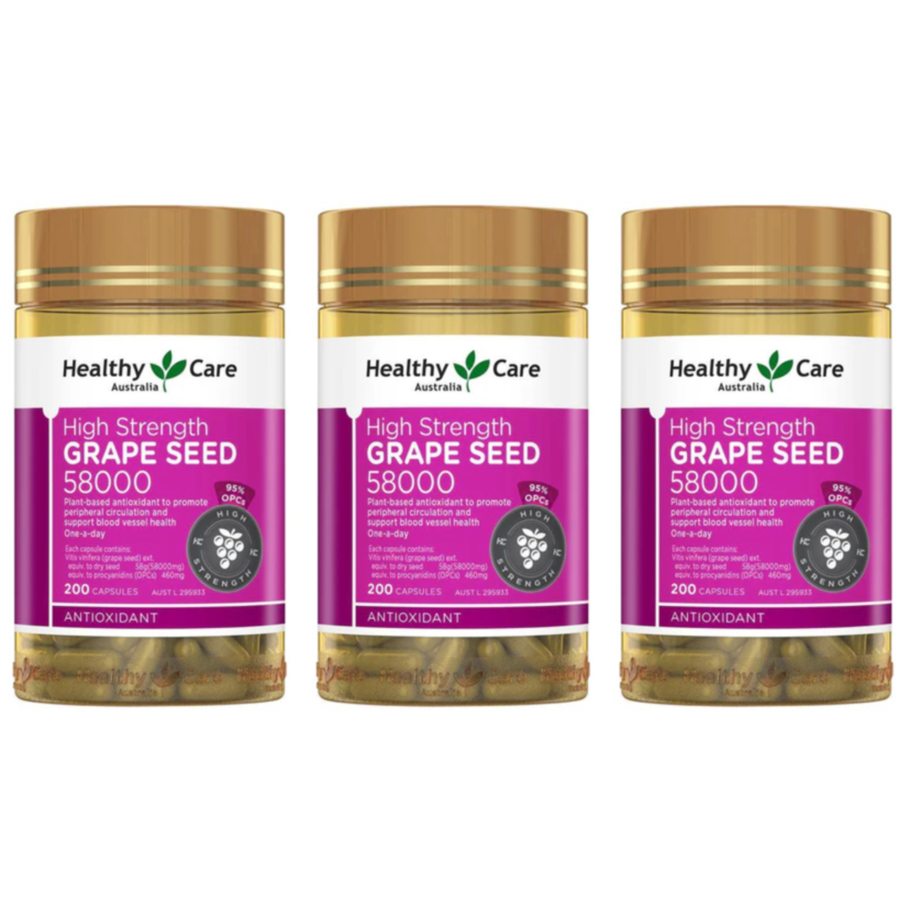 헬시케어 포도 시드 포도씨 추출물 Grape Seed 58000mg 200정 x 3개