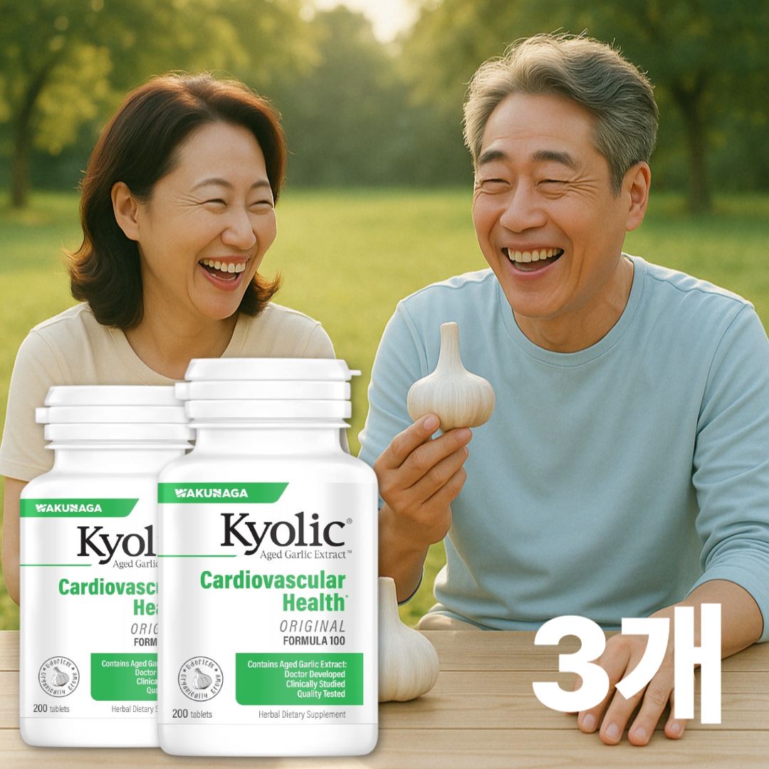 2+1 <b>쿄릭</b> 숙성마늘 추출물 600mg 200정 3통 Kyolic Garlic