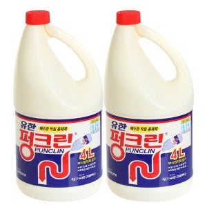 유한양행 유한락스 배수구세정제 펑크린 4L, 2개