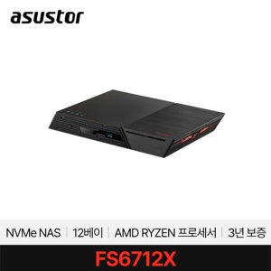 ASUSTOR 아수스토어 FLASHSTOR 12 Pro FS6712X 12베이 M.2 NVMe SSD 기업용 NAS 대원씨티에스