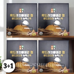 순수식품 흑도라지배생강 청 쌍화스틱 배도라지즙 4박스 (400포)