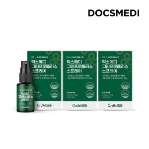 닥스메디 100% 그린 프로폴리스 SIF 인증 구강 목 항균 스프레이 20ml, 3개