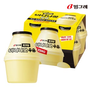 빙그레 단지우유 무가당 바나나맛우유 240ml X 16개