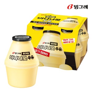 빙그레 단지우유 무가당 바나나맛우유 240ml X 16개