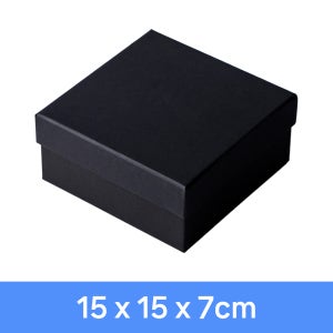 무지 고급 블랙 싸바리 박스 5호 (15x15x7cm) 정사각형 선물 상자