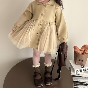 투에그 여아동 봄가을 자켓 키즈야상 유아 아동 리본트렌치코트 여자아이 바바리아우터