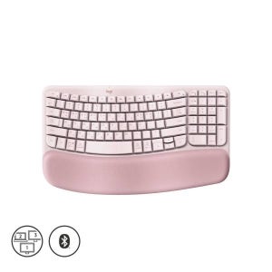 로지텍코리아 Wave Keys 블루투스 키보드 정품 로즈핑크