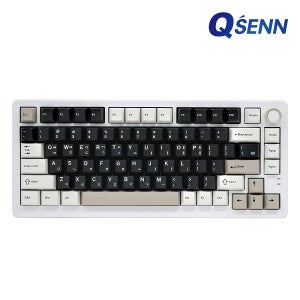 QSENN Q75 가스켓 유무선 기계식 키보드 크림치즈 저소음 바다소금축