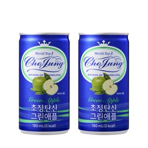 초정탄산 그린애플, 190ml, 30개
