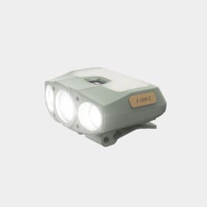 크레모아 캡온 200H 배터리 충전식 LED 캡라이트 민트그레이