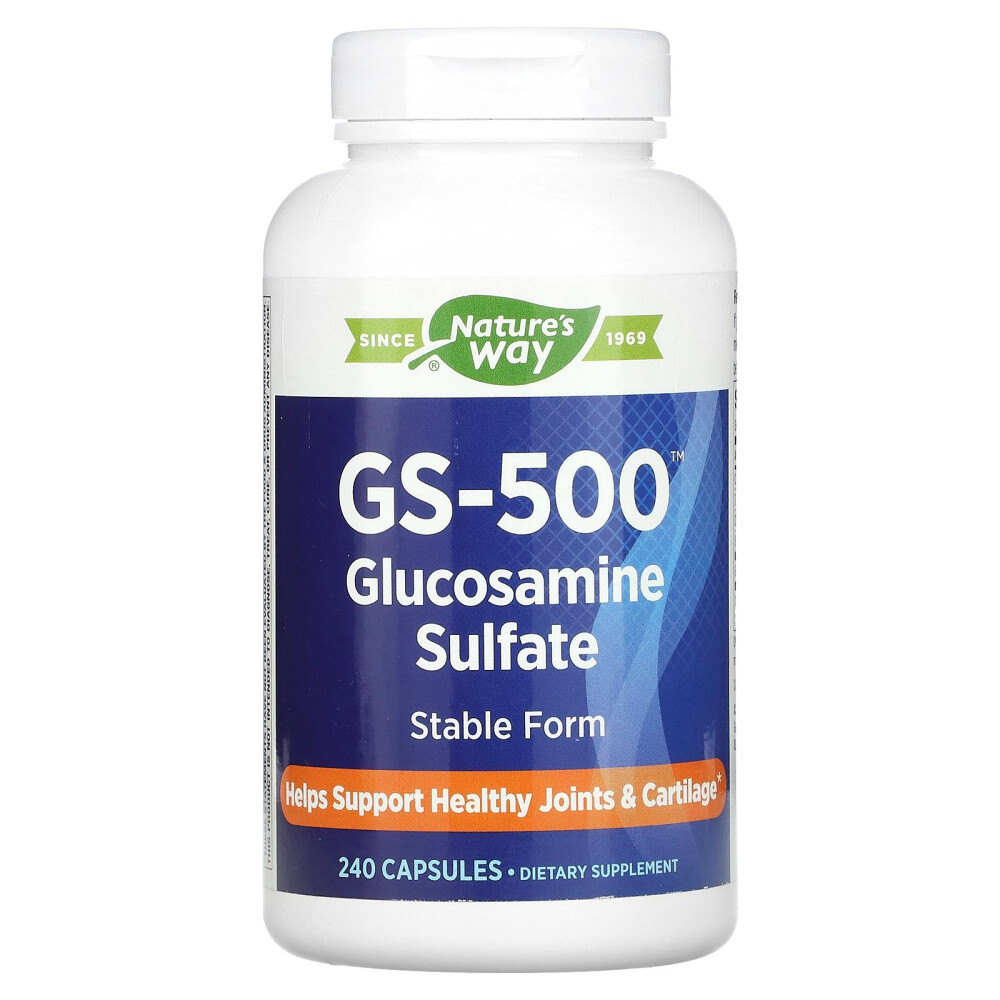 (아이허브) 네이처스웨이 GS-500 <b>글루코사민</b> 황산염 캡슐 240정 해외직구