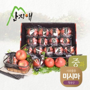 산지애 씻어나온 꿀사과 고당도 블랙라벨 3kg 1box / 중과, 청송산 미시마, 봉지 세척사과 , 당도선별 14brix ↑