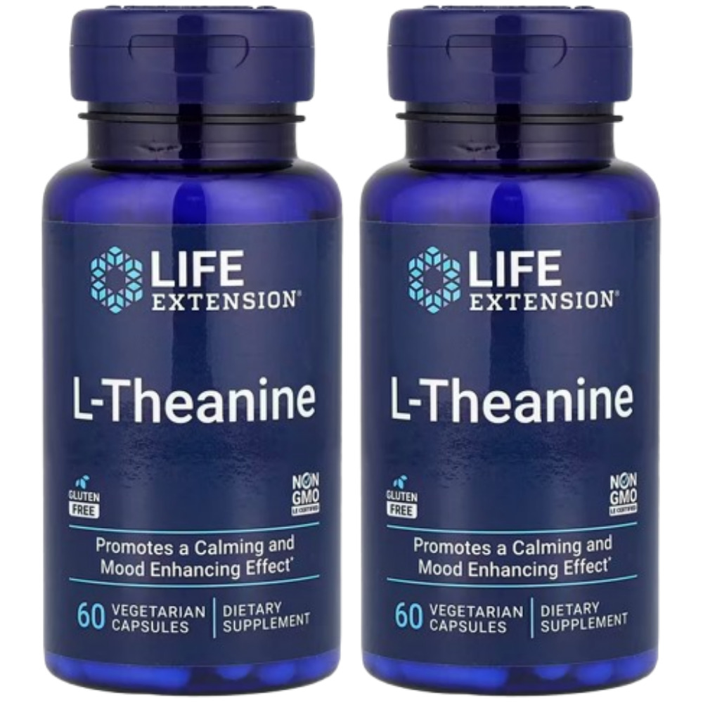 Life Extension L-<b>Theanine</b> <b>테아닌</b> 100mg 60정 2개