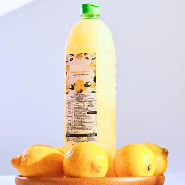 스페인 NFC 대용량 레몬즙 1000ml 착즙 원액 (2병+2병)