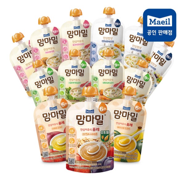 맘마밀 안심이유식 6개월 9개월 12개월 15개월 택1 중기 후기 실온 이유식 아기죽