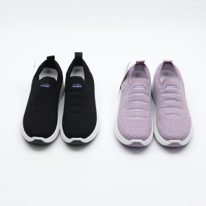 폭신한 메쉬 니트 여성 단화 슬립온 신발 3.5cm