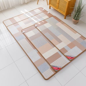 올크리니 EMF안심탄소매트 거실인테리어 생활방수 전기장판 모던베이지