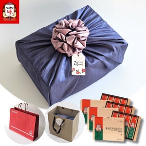 정관장 홍삼정 데일리스틱 60포 600ml 고급 예단 보자기 포장 선물세트 쇼핑백 포함