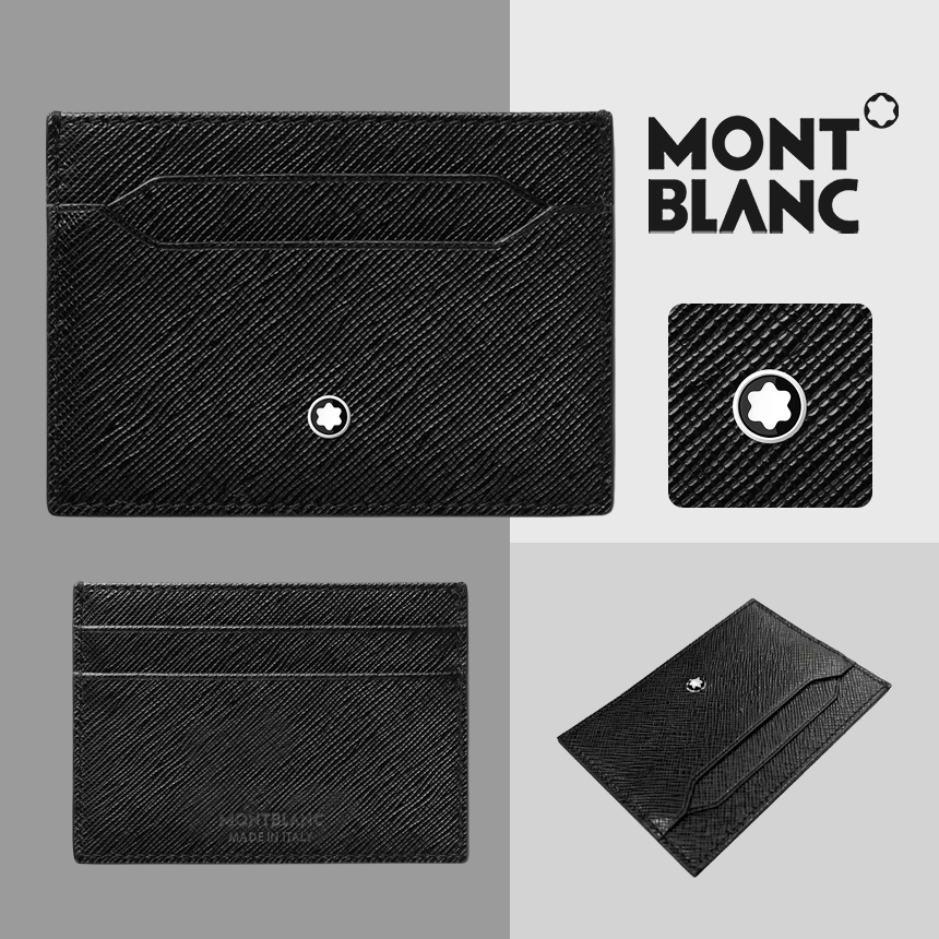 몽블랑 카드지갑 남자 명품 지갑 명함 케이스 카드홀더 슬롯 선물포장 레이저 각인 진행