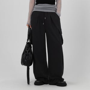 [자체제작/5천장돌파] 남녀공용 카고 버뮤다 트레이닝 반바지 긴바지 밴딩 하프팬츠