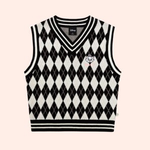 홍콩 카탈로그 디즈니 마리 여성 니트 조끼 아가일 CATALOG X DISNEY MARIE Women’s Knitted Vest