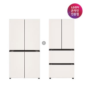 LG 디오스 오브제컬렉션 매직스페이스 냉장고 + LG 디오스 김치톡톡 (T875MEE111 + Z408MEEF23)