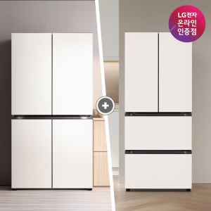 LG 디오스 오브제컬렉션 매직스페이스 냉장고 + LG 디오스 김치톡톡 (T875MEE111 + Z408MEEF23)