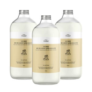 디어페넬 초고농축 딥퍼퓸 섬유유연제 실내건조 정전기감소 구김방지 페어앤프리지아, 1L, 3개