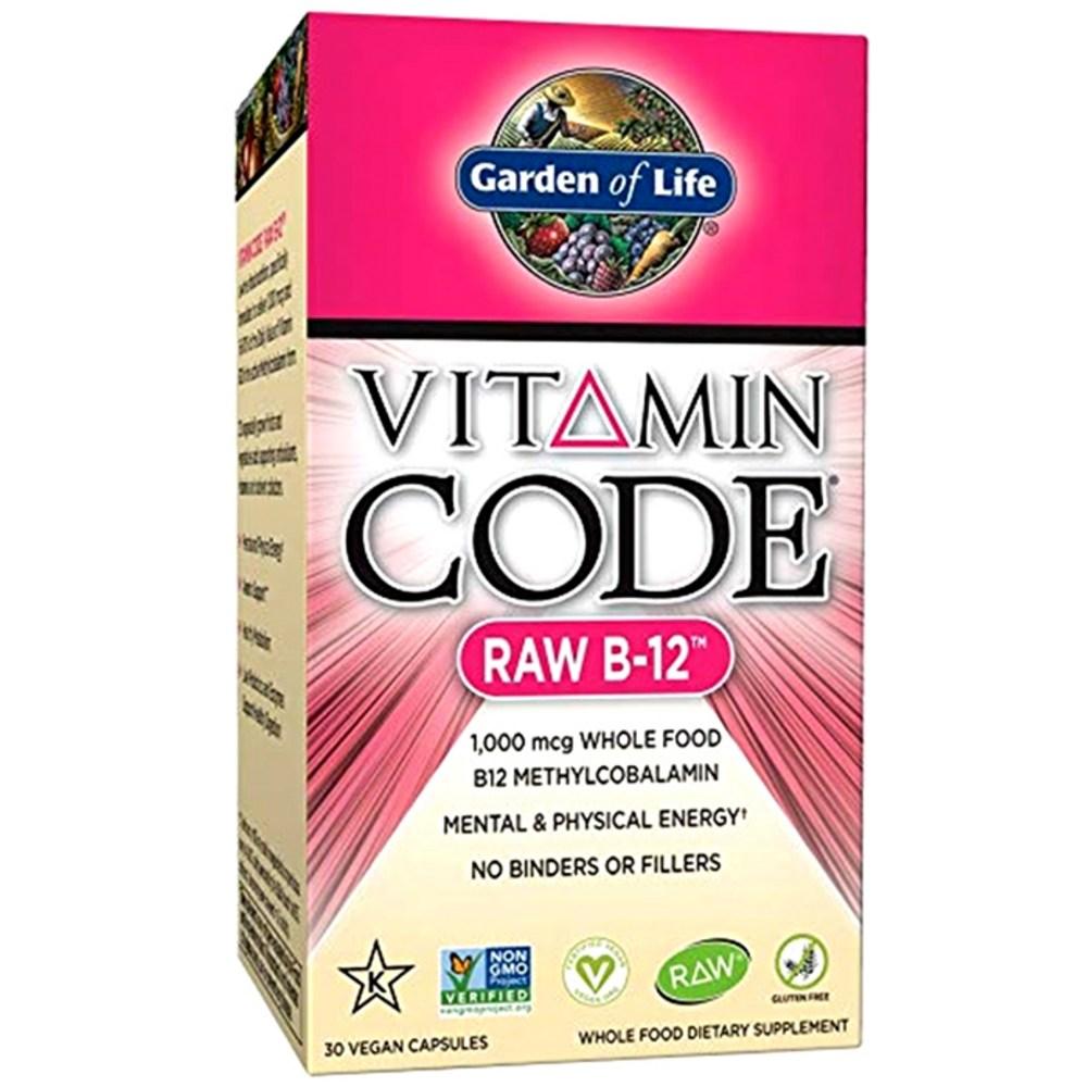 가든오브라이프 <b>로우</b> <b>비타민 B12</b> 코드 1000 mcg 30정
