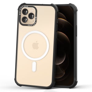 모란카노 임팩트 시그니처 맥세이프 에어쿠션 범퍼 케이스 투명, 아이폰12