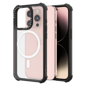 모란카노 임팩트 시그니처 맥세이프 에어쿠션 범퍼 케이스 투명, 아이폰16플러스