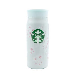 일본 스타벅스 벚꽃 사쿠라 2025 스테인리스 보틀 보온보냉 텀블러 페일블루 355ml