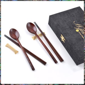 달맞이 고운매화 옻칠수저 2인세트/나무 우드 수작업 장기근속선물 장인어른환갑선물